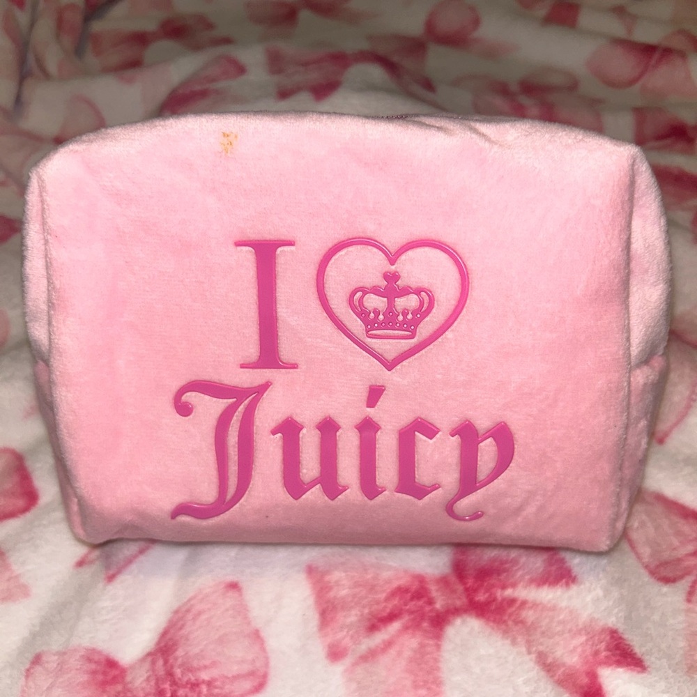 Juicy Couture Pink Plush 'I ♥ Juicy' Cosmetic Pouch